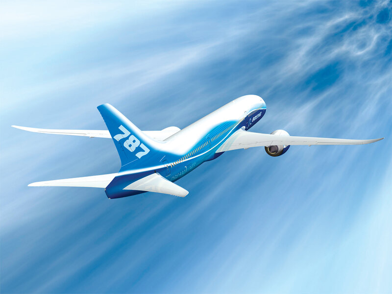 Boeing 787 in flight