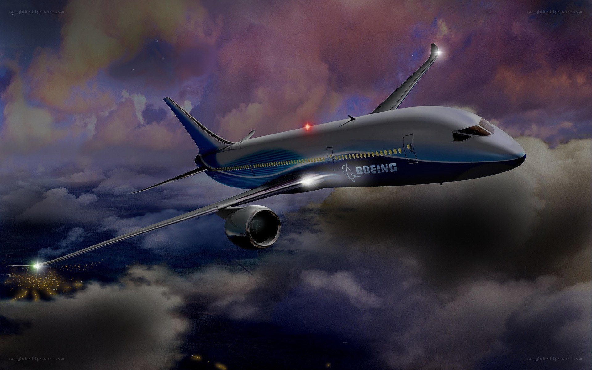 Boeing aircraft in flight