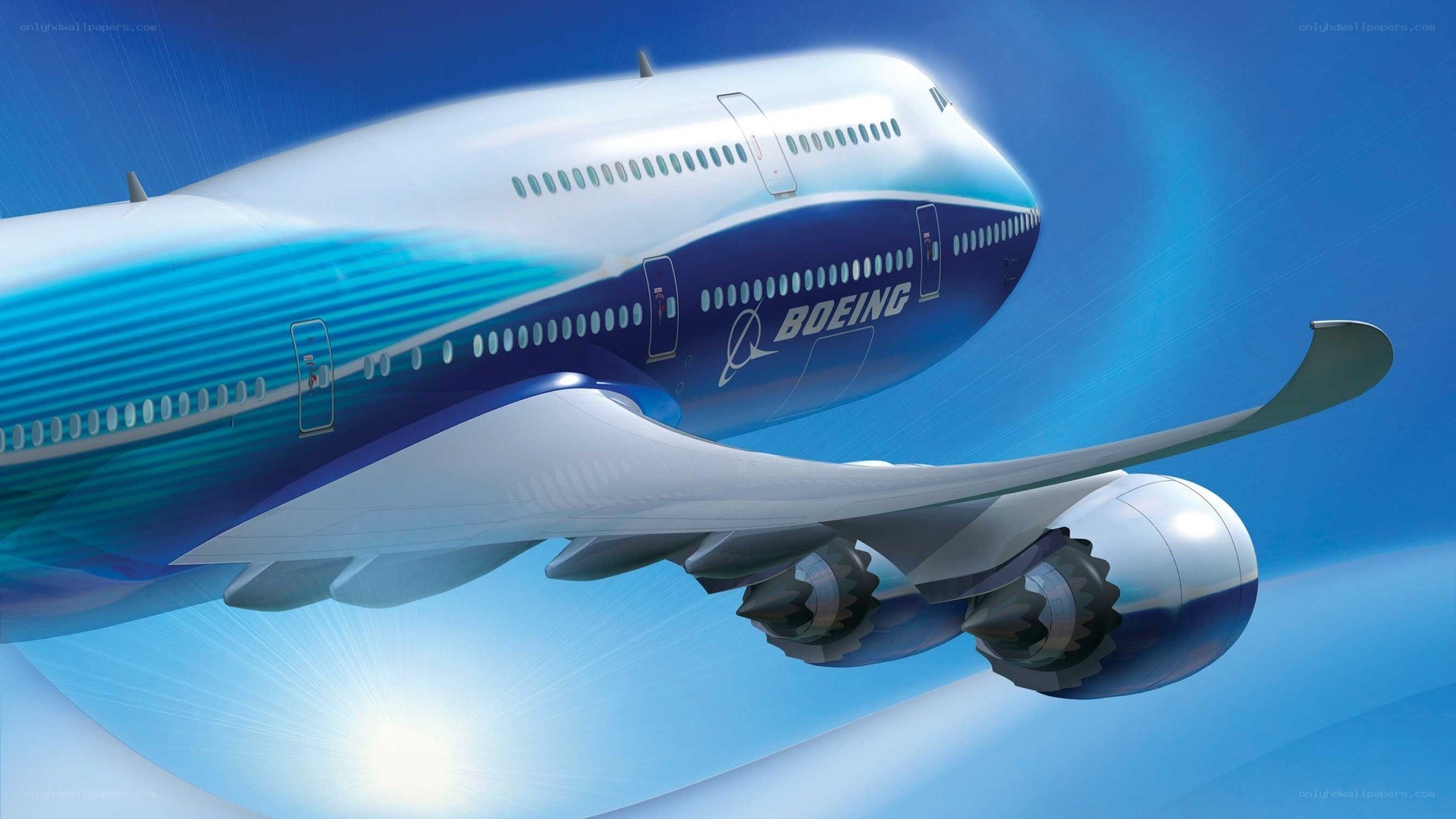 Boeing aircraft in flight