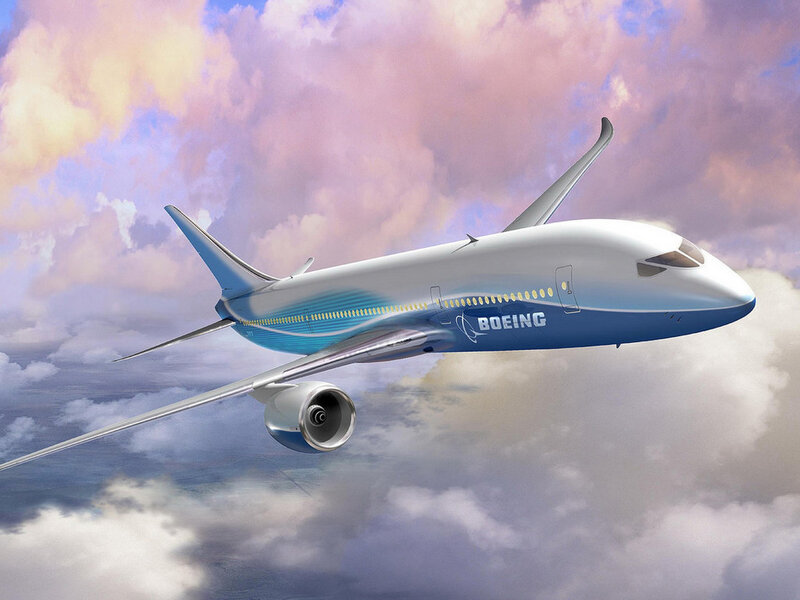 Boeing Airplane in Flight