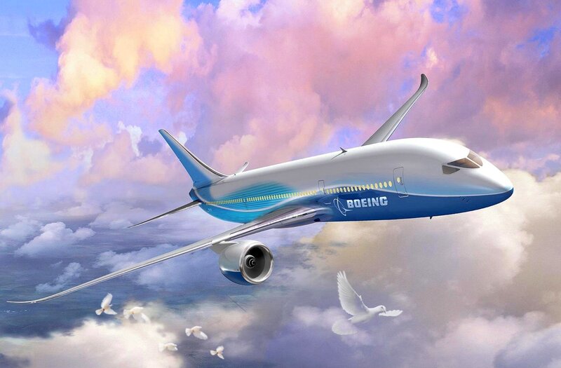 Boeing Airplane in Sky
