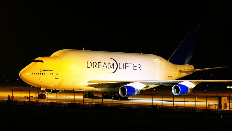 Boeing Dreamlifter Aircraft — Yellow