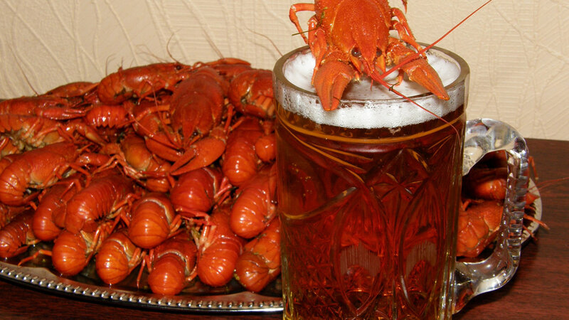 Boiled Crawfish and Beer