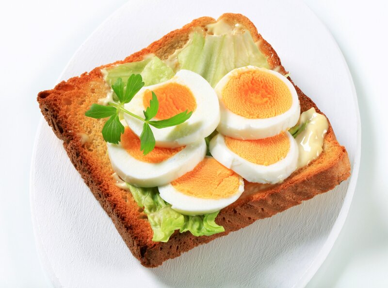 Boiled egg sandwich