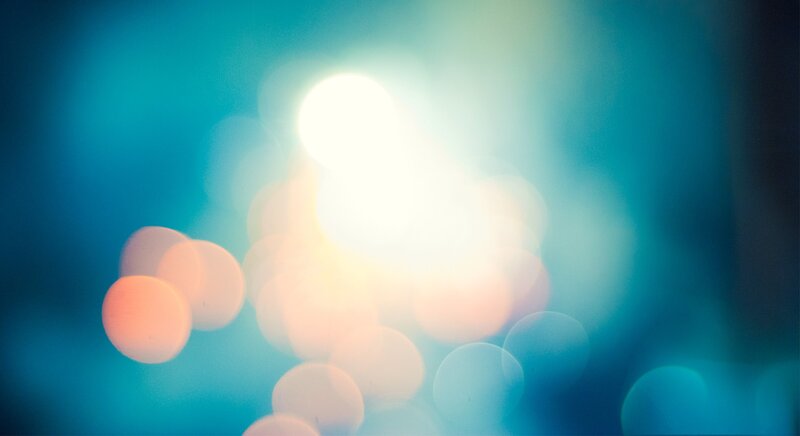 Bokeh Light Circles — Blue, Dreamy, Abstract