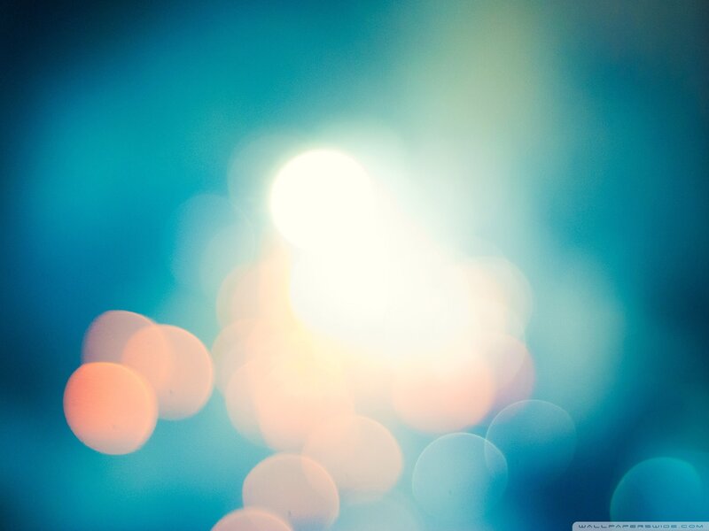 Bokeh Light Circles — Blue, Serene, Abstract, Lights, Blur