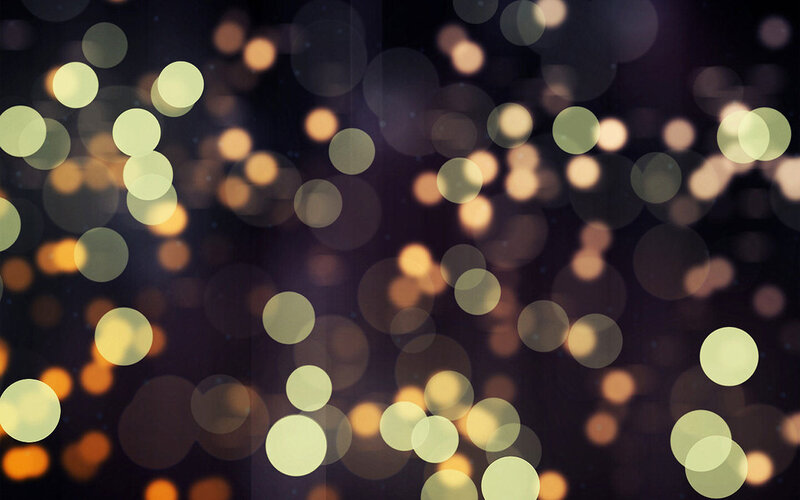 Bokeh Light Circles — Yellow, Dreamy, Night, Abstract, Lights, Dark Background, Blur