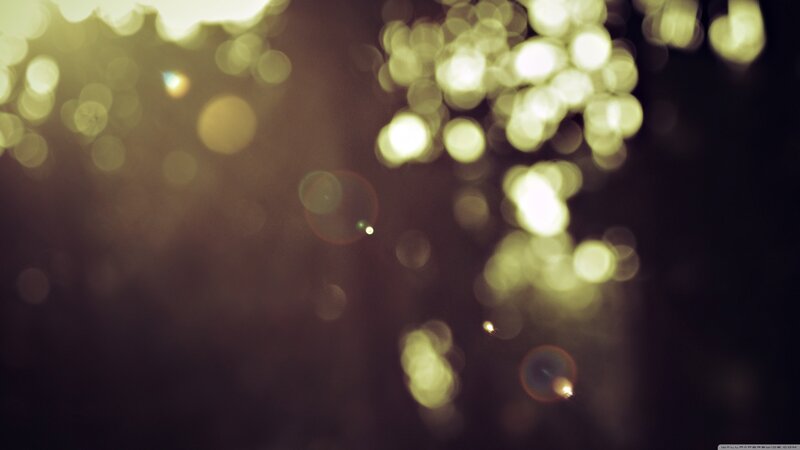 Bokeh Light Circles — Yellow, Dreamy, Night, Photograph