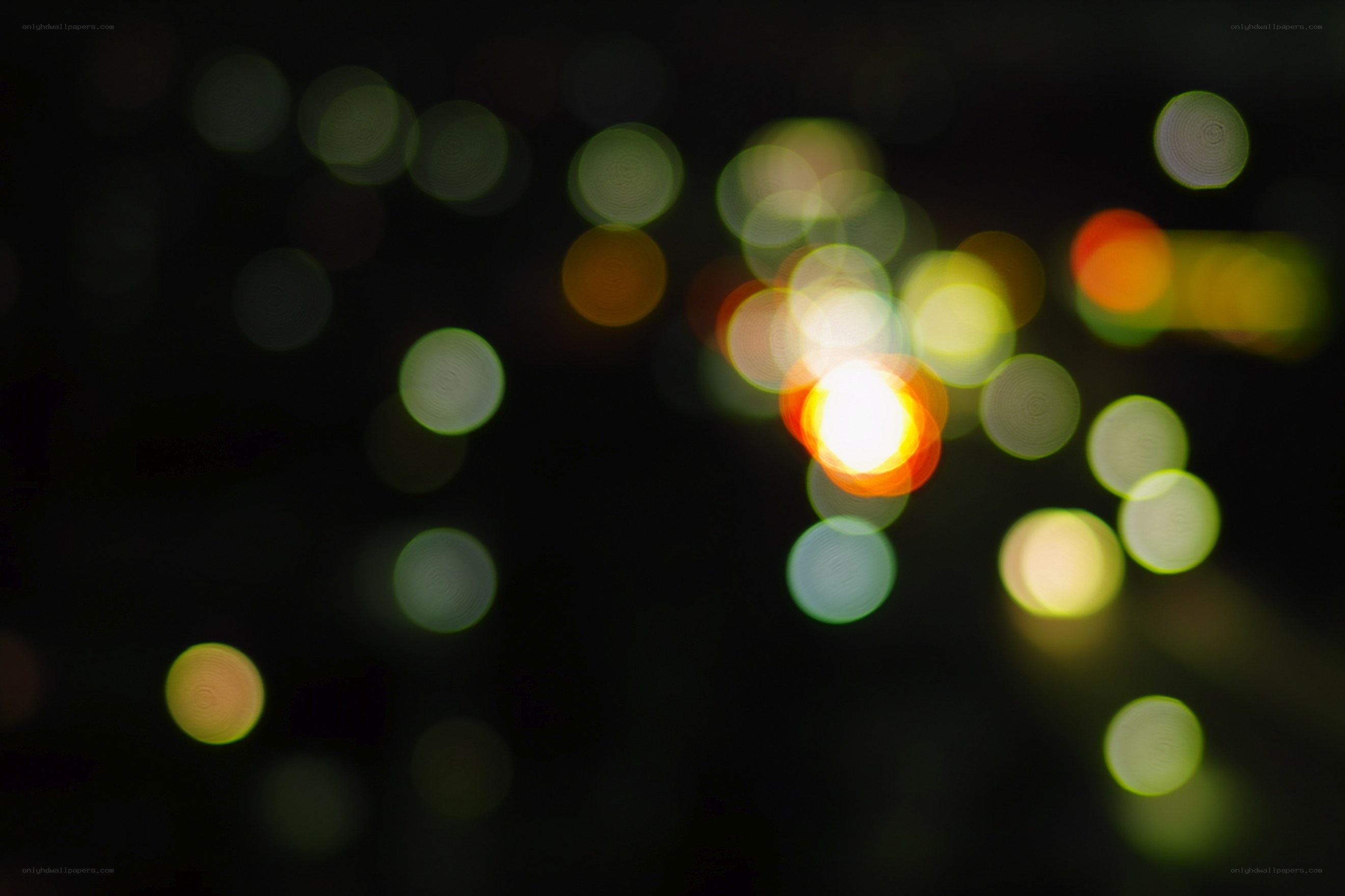 Bokeh lights at night