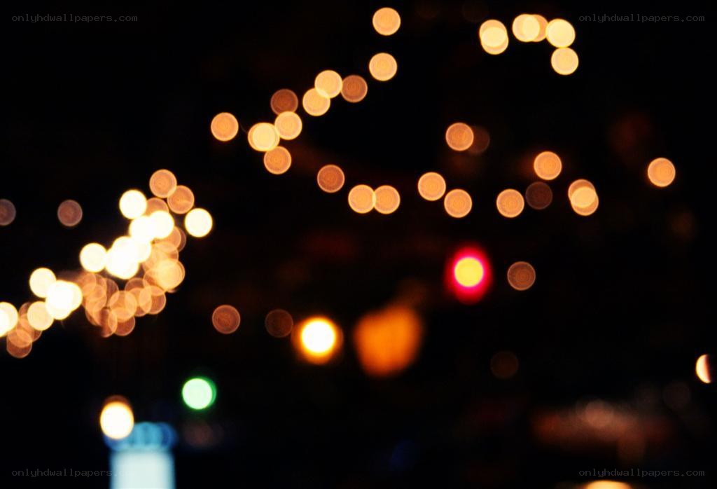Bokeh lights at night