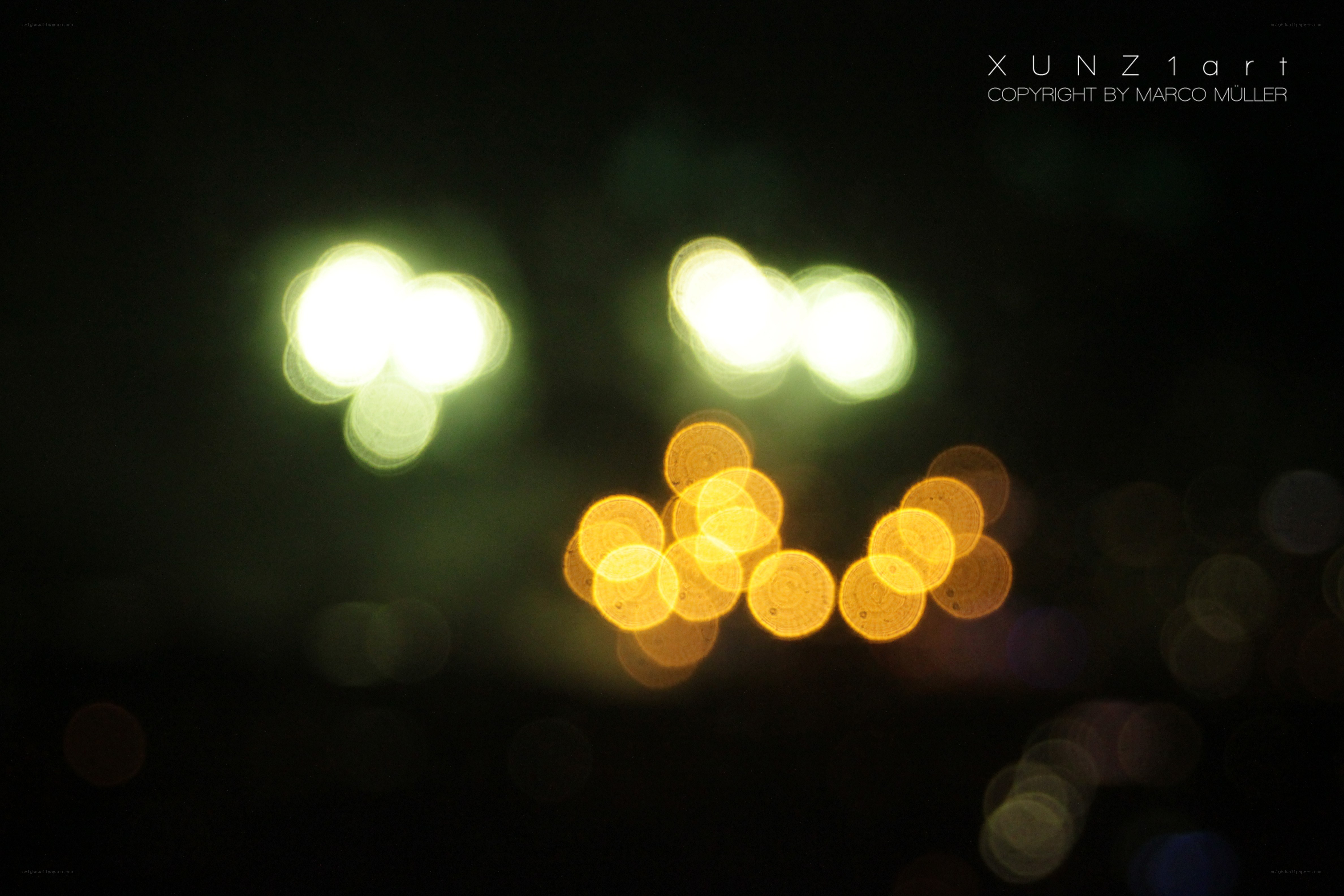 Bokeh lights at night