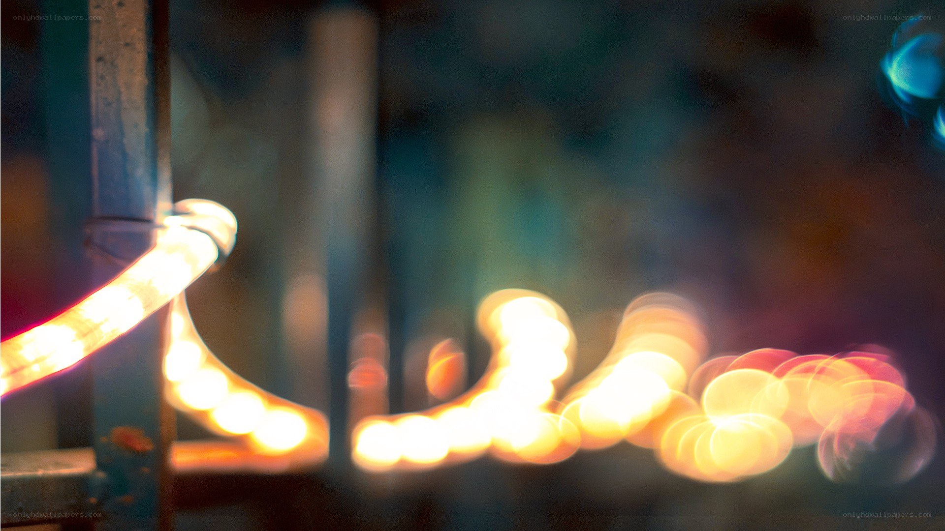 Bokeh lights at night