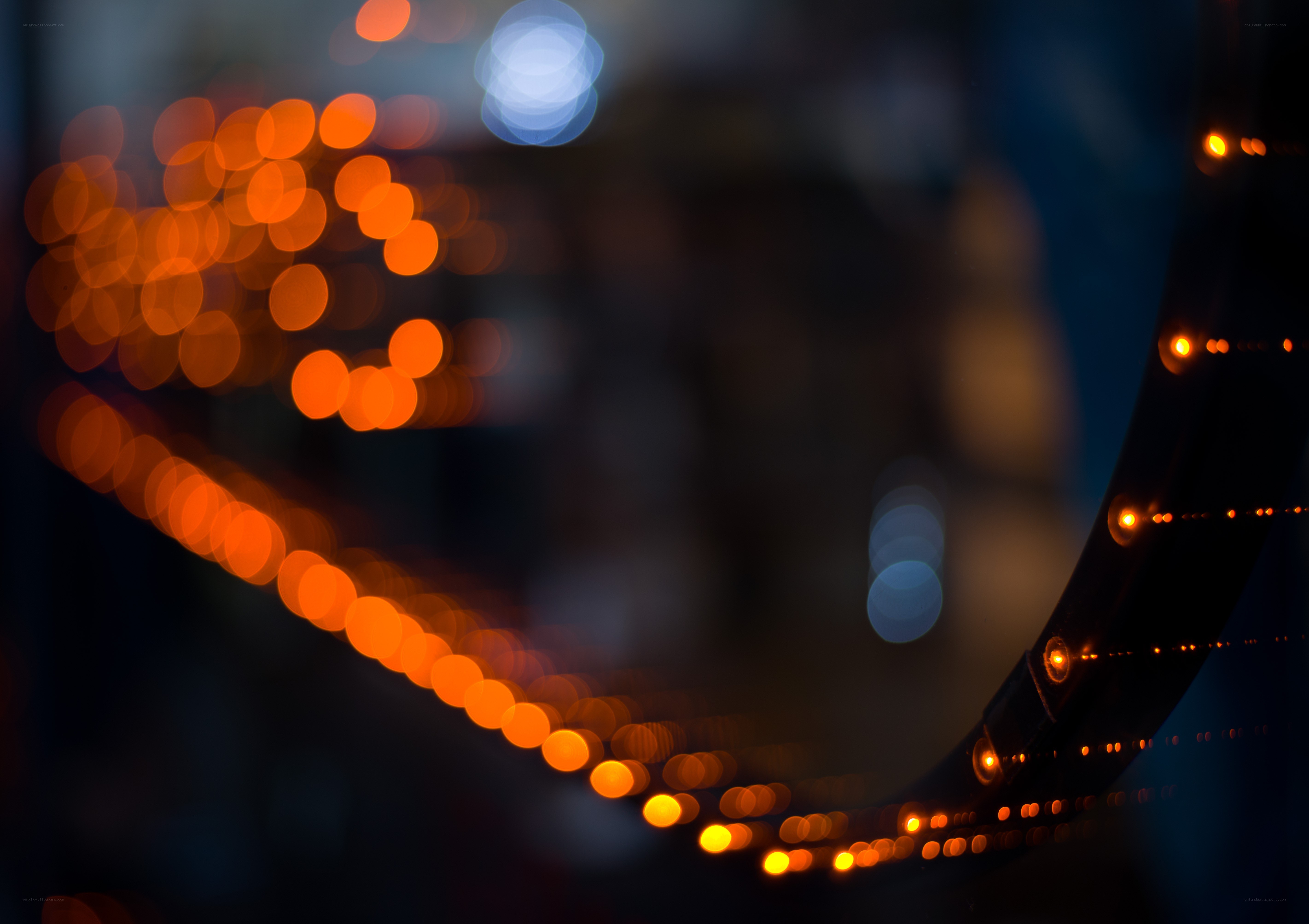 Bokeh lights at night