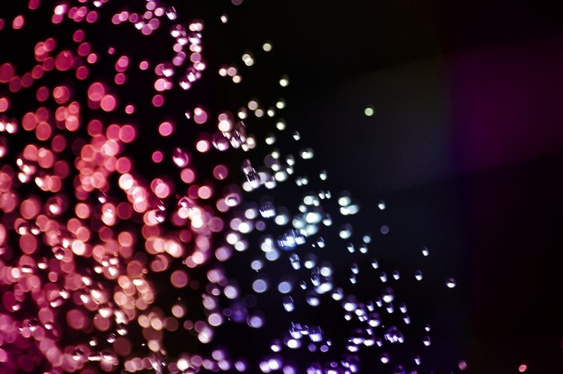 Bokeh Lights at Night — Purple, Dreamy, Photograph, Darkness