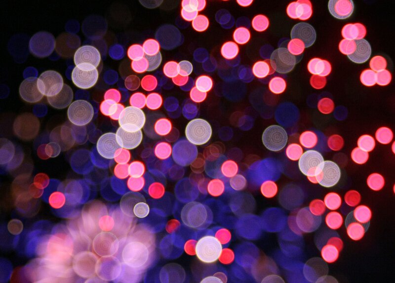 Bokeh Lights at Night — Red, Abstract