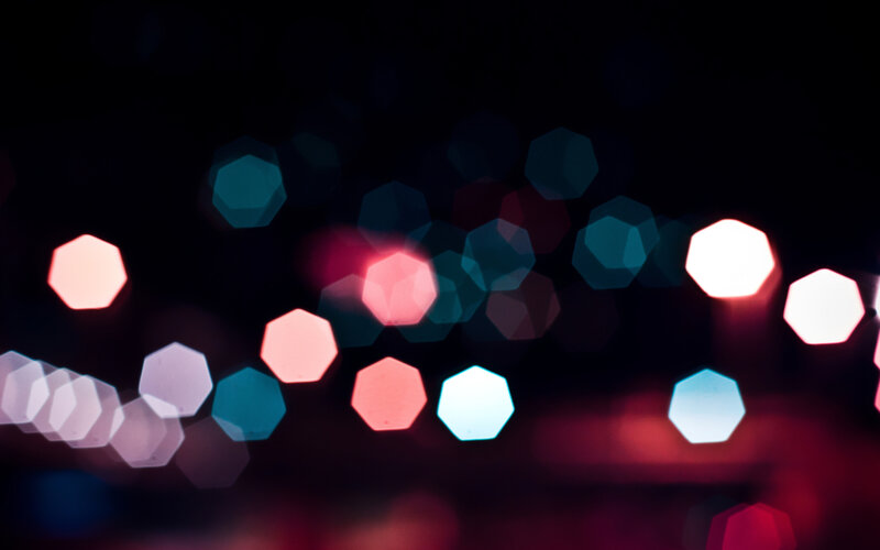 Bokeh Lights at Night — Red, Calm