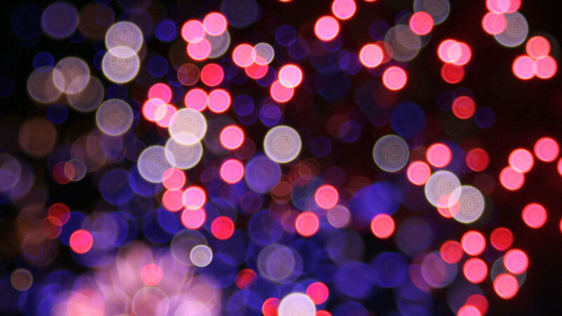 Bokeh Lights at Night — Red