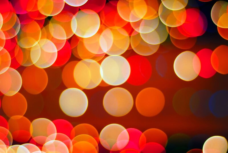 Bokeh Lights at Night — Red, Warm