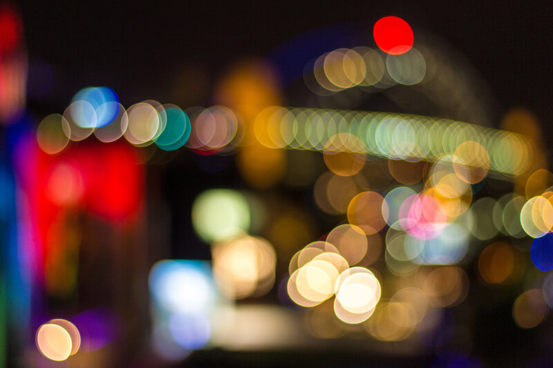 Bokeh Lights at Night — Yellow