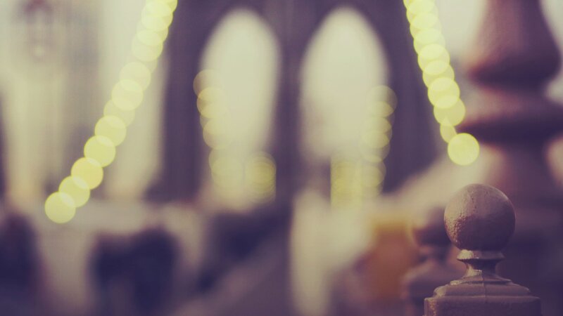 bokeh lights in a church