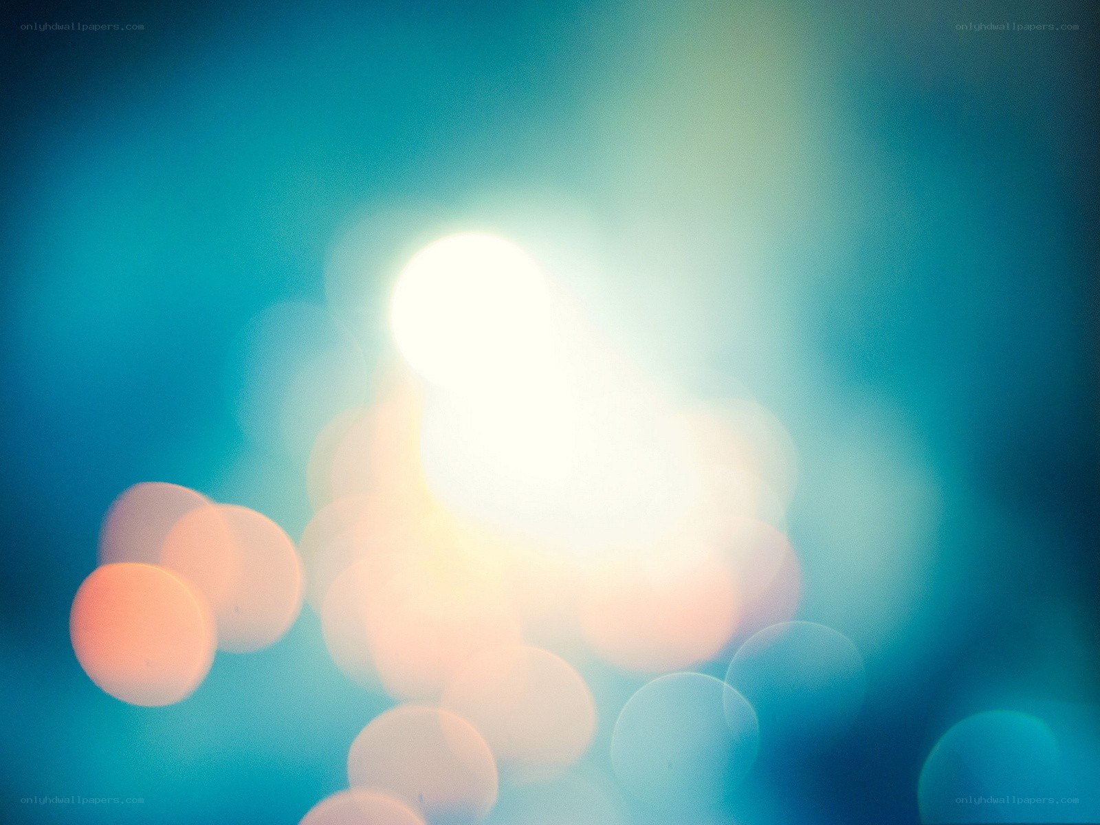 Bokeh lights in blue
