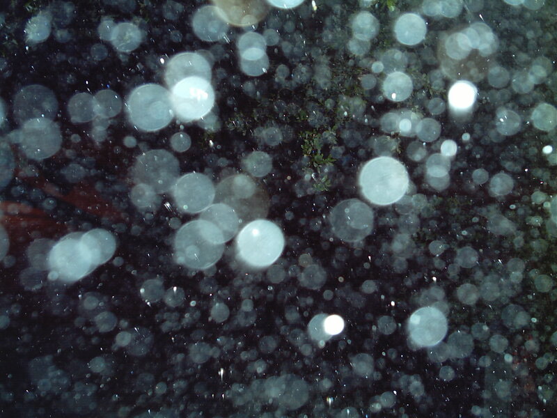 Bokeh lights in dark setting