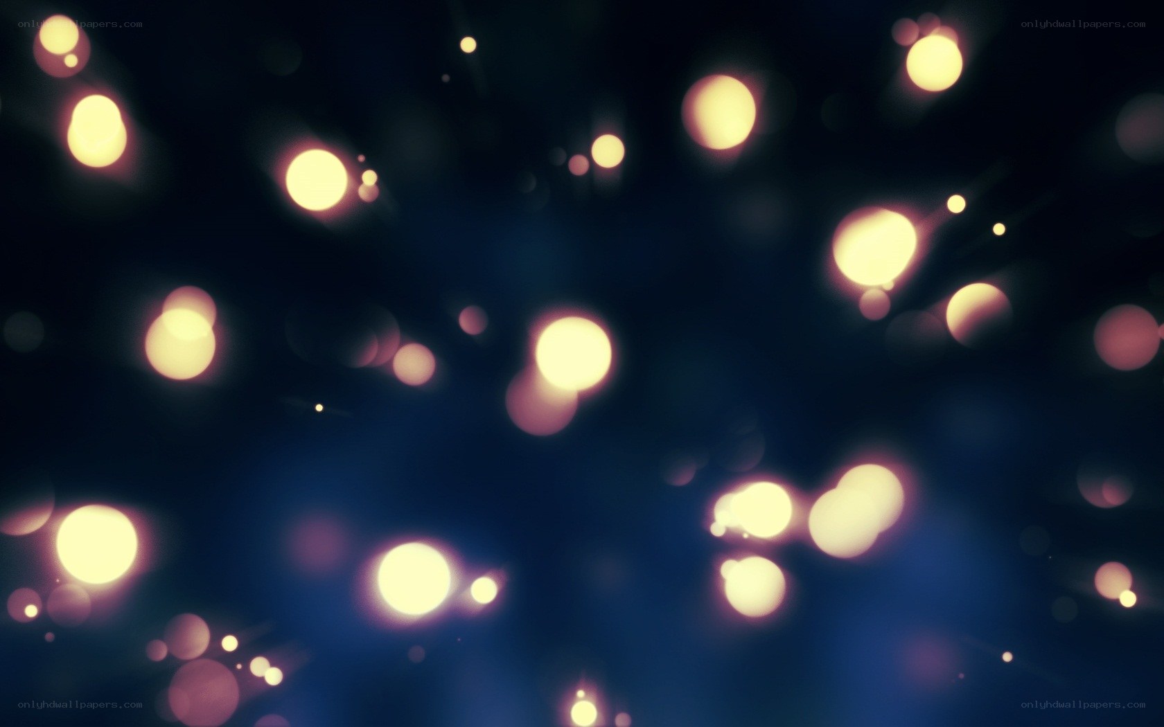 bokeh lights in dark space