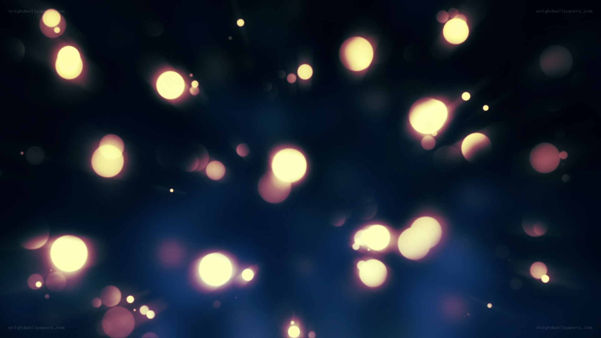 bokeh lights in dark space
