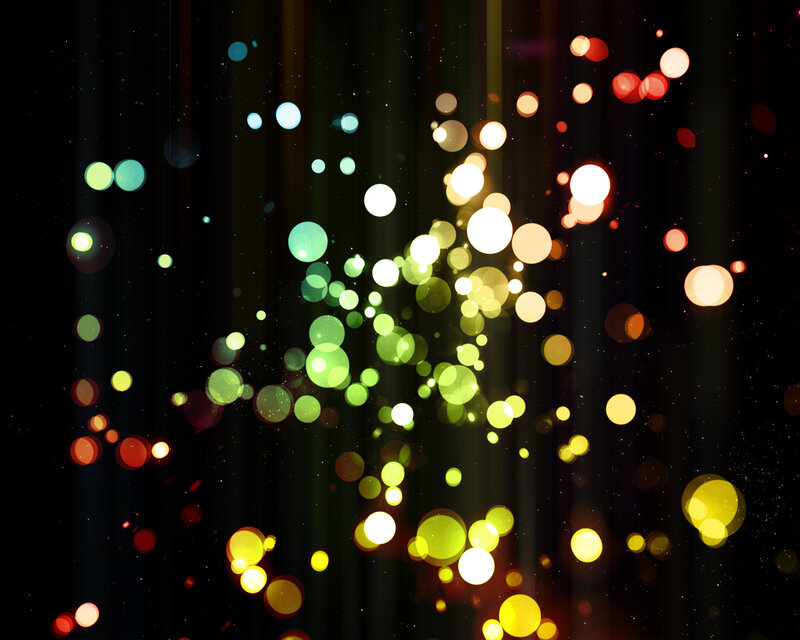 Bokeh Lights in Dark Space — Black