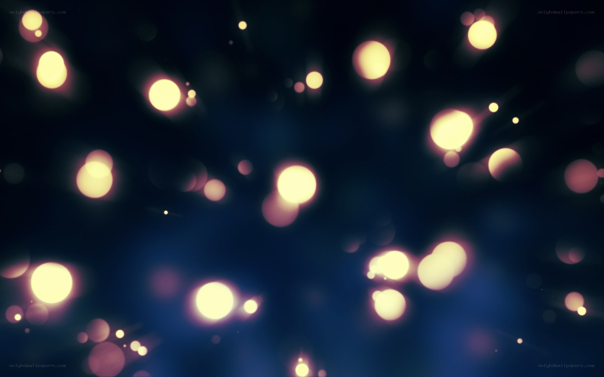 bokeh lights in dark space