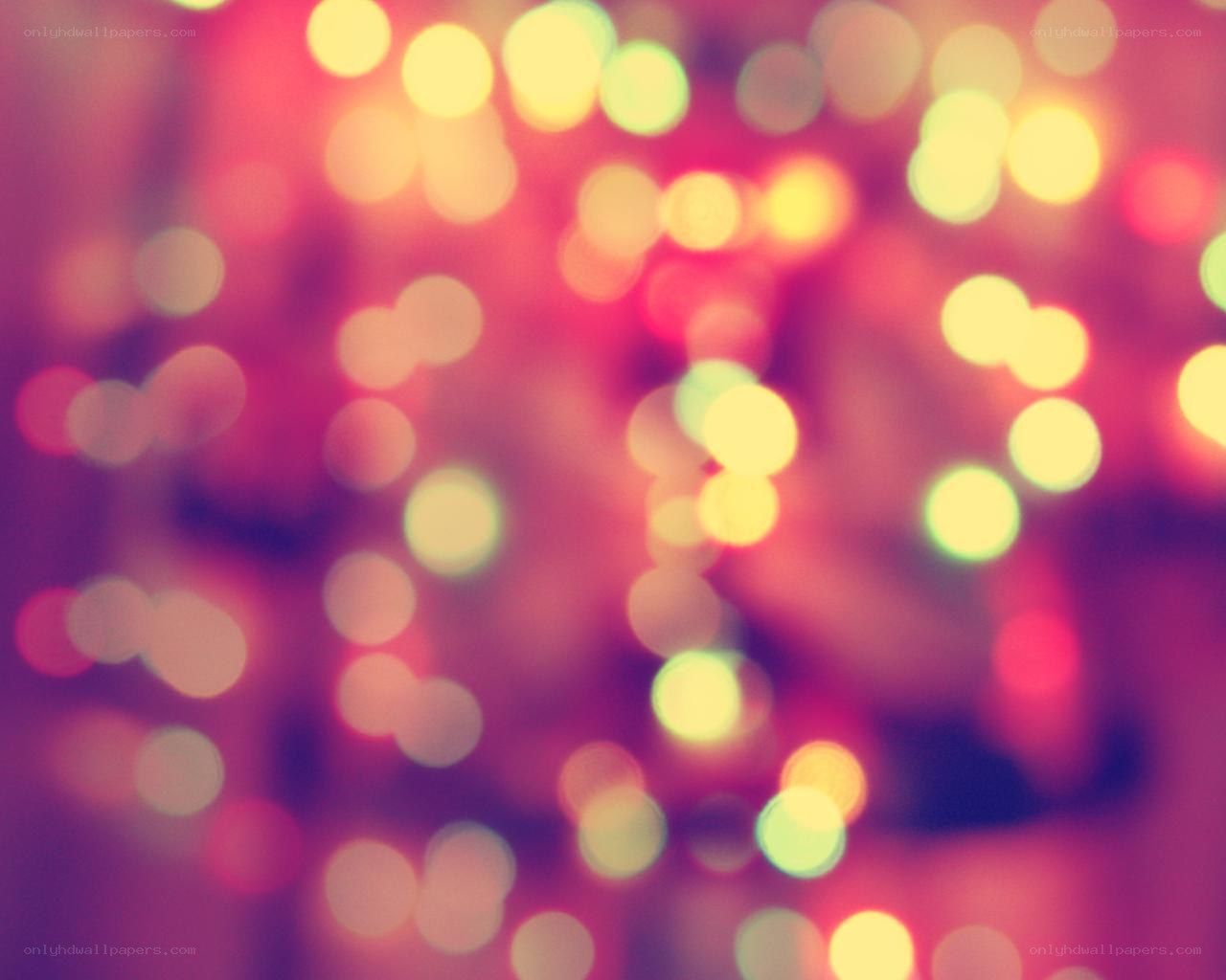 bokeh lights in pink and yellow