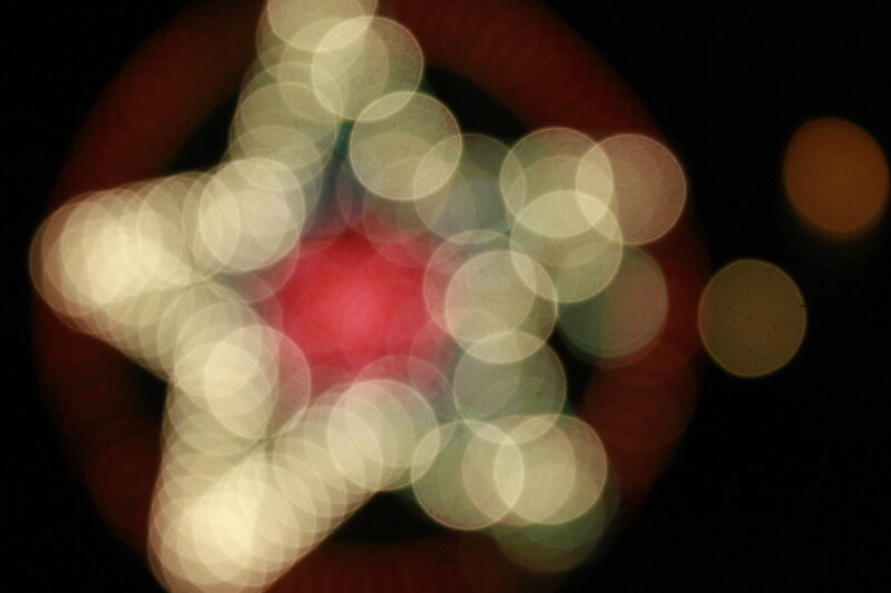Bokeh Lights in Star Shape