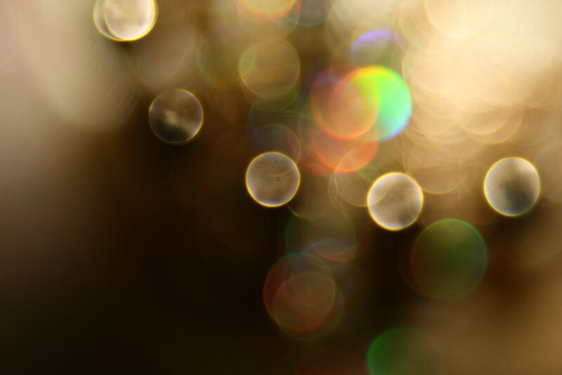 Bokeh lights in warm tones