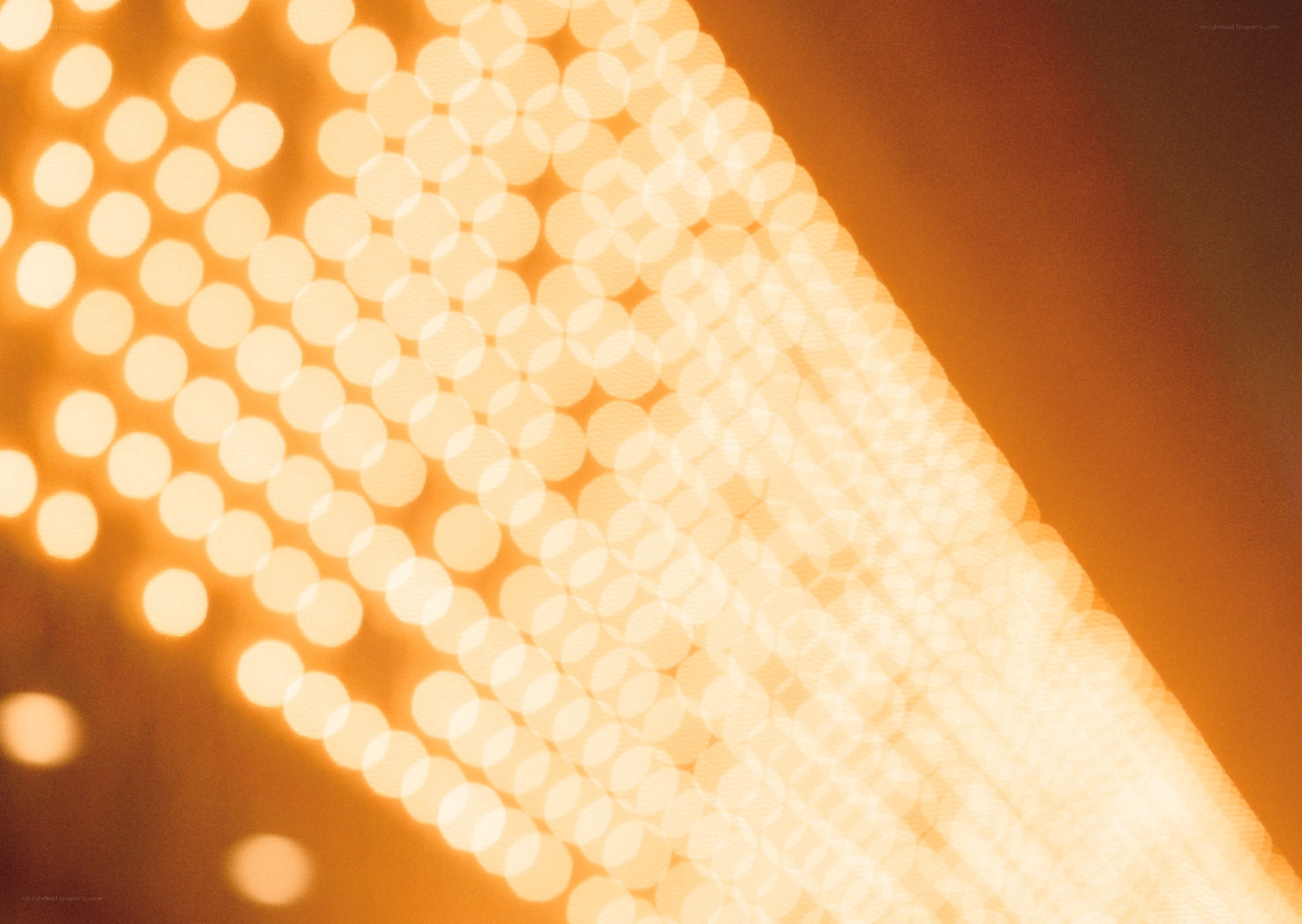 bokeh lights in warm tones