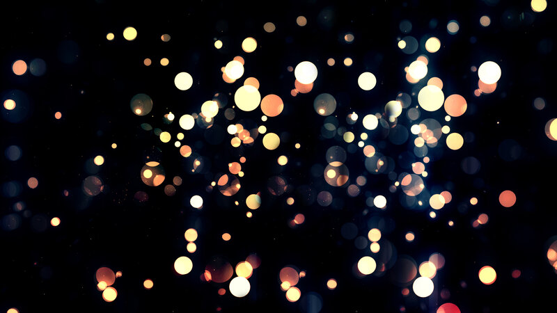 bokeh lights on black background