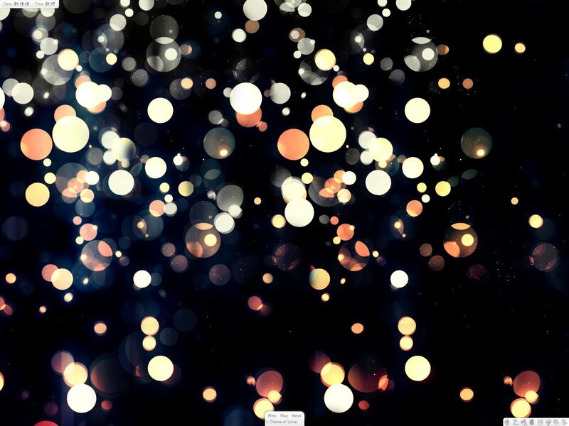 bokeh lights on black background