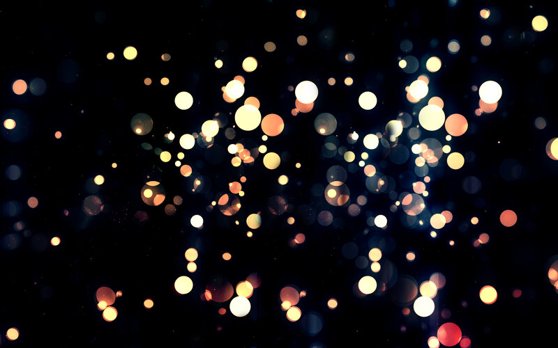 bokeh lights on black background