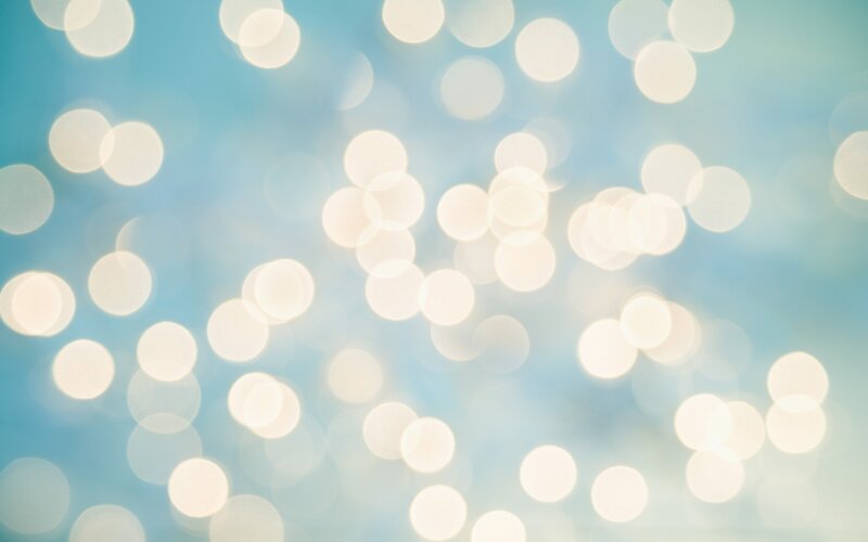 bokeh lights on blue background