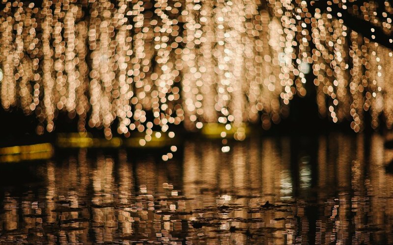 Bokeh Lights on Water
