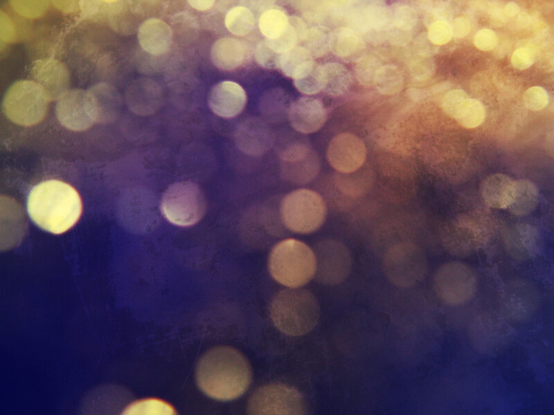 Bokeh lights with purple and gold tones