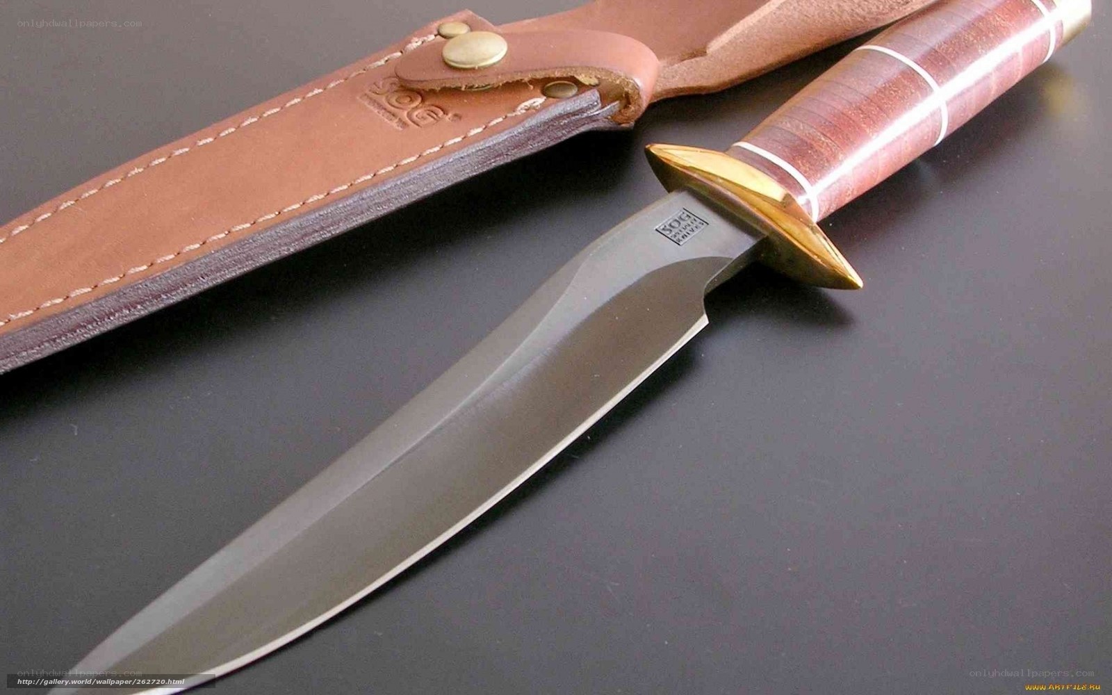 Boker knife with leather sheath