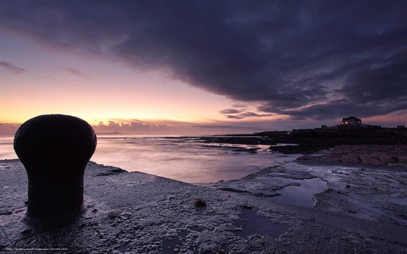 Bollard on Rocky Shore