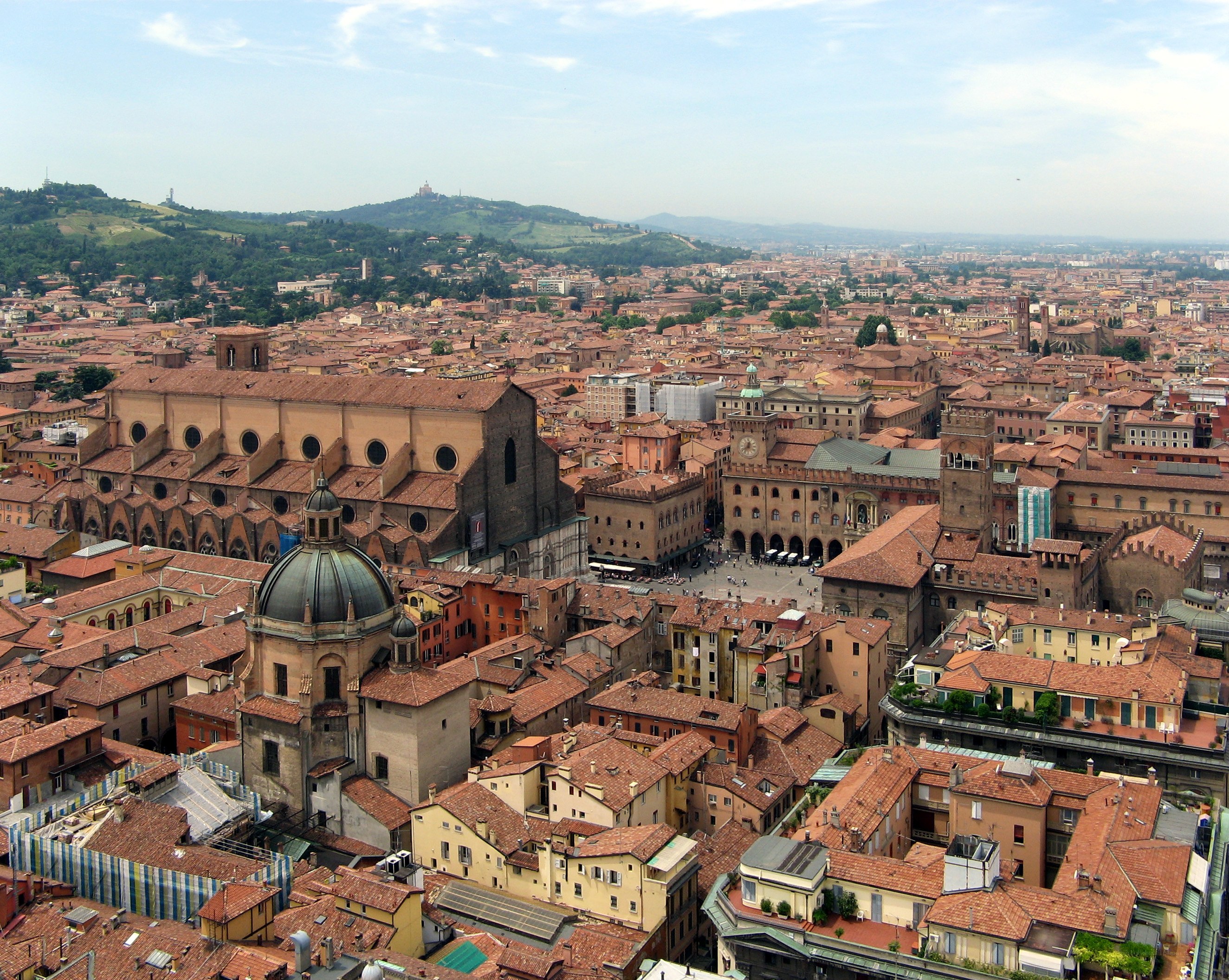 Bologna cityscape from above