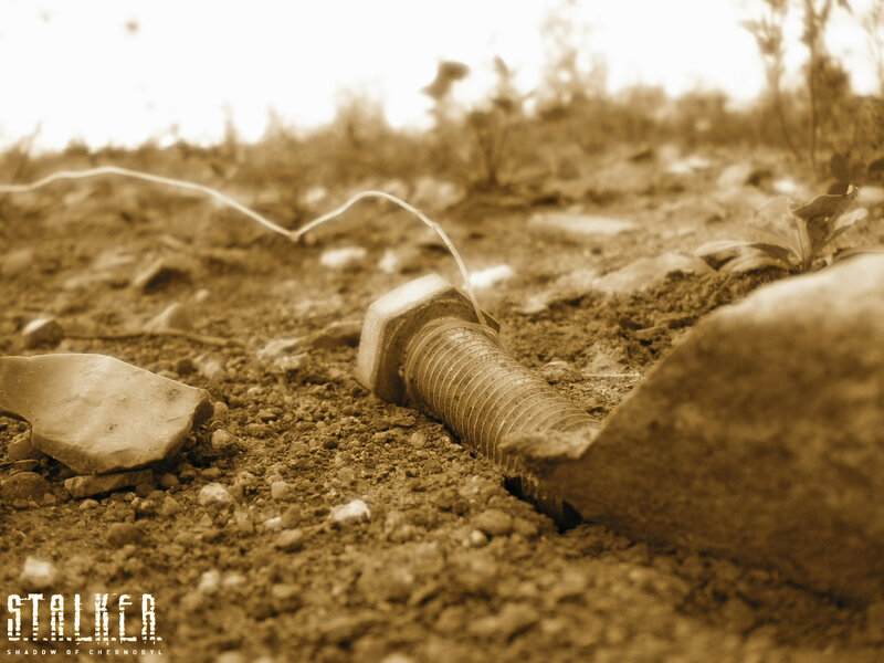 Bolt on Dirt Ground