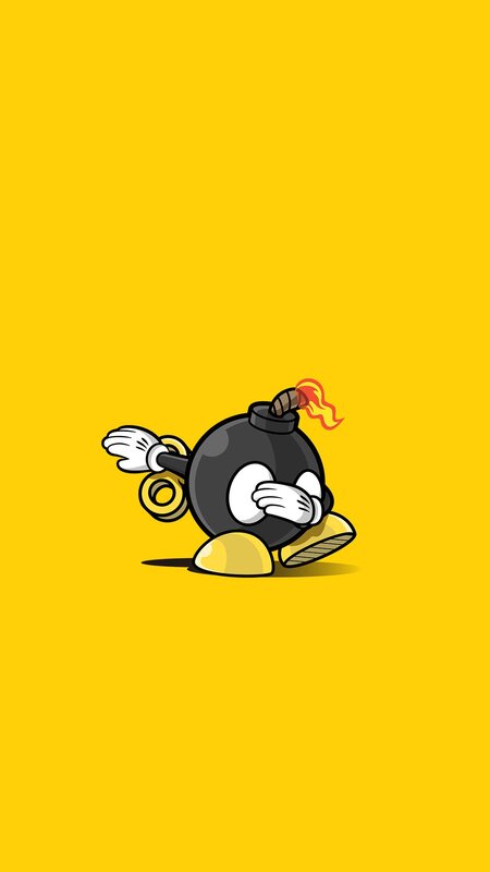Bomb Character with Flame