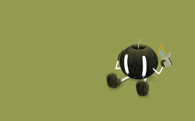 bomb character with lighter
