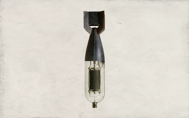 bomb with glass body