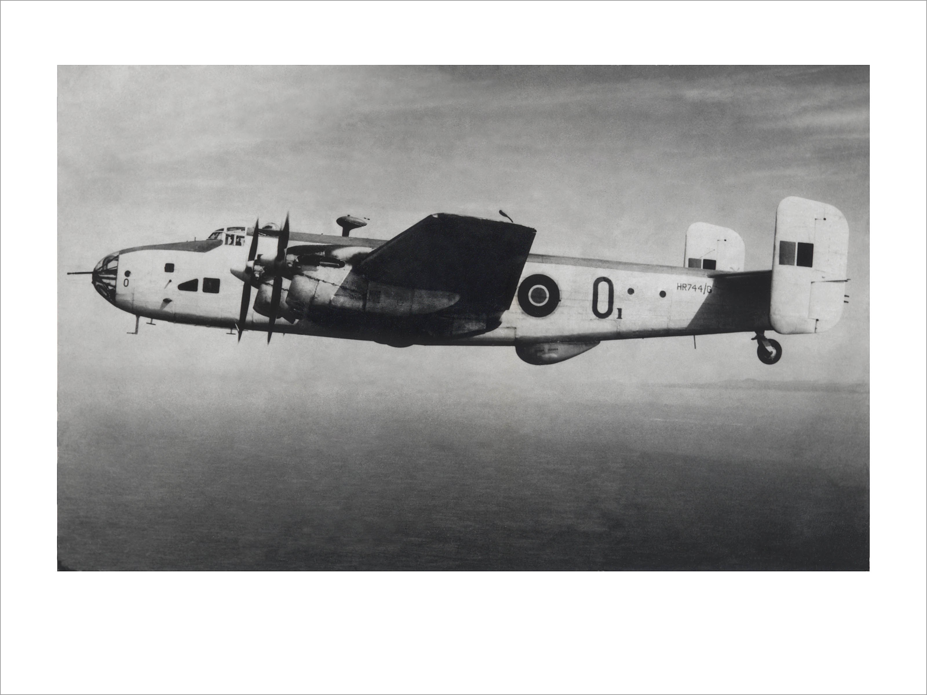 Bomber aircraft in flight