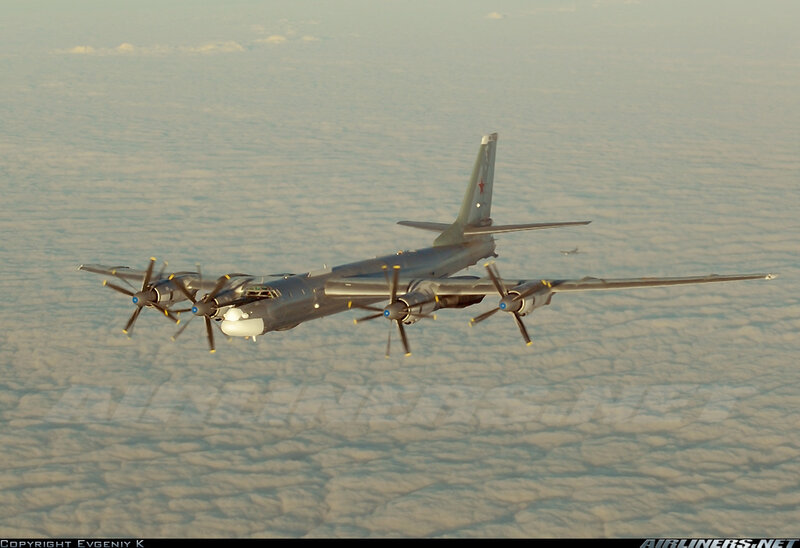 Bomber aircraft in flight