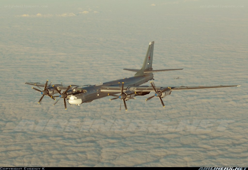 Bomber aircraft in flight